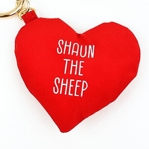 ひつじのショーンぬいぐるみ ホワイトハートセーターver キーホルダー