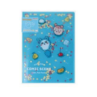 <img class='new_mark_img1' src='https://img.shop-pro.jp/img/new/icons15.gif' style='border:none;display:inline;margin:0px;padding:0px;width:auto;' />ちいかわ モモンガ＆古本屋 スパンコール入りクリアファイル(A5) フルーツポンチ(昼) 文具