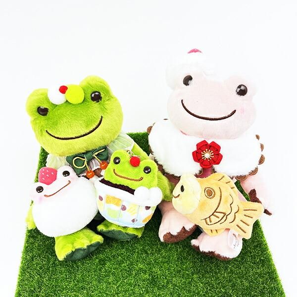 かえるのピクルス レトロカフェ 抹茶あんみつ マスコット ぬいぐるみ