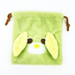 <img class='new_mark_img1' src='https://img.shop-pro.jp/img/new/icons15.gif' style='border:none;display:inline;margin:0px;padding:0px;width:auto;' />お茶犬 リョク フェイス巾着 ふわふわシリーズ