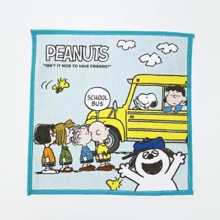 <img class='new_mark_img1' src='https://img.shop-pro.jp/img/new/icons15.gif' style='border:none;display:inline;margin:0px;padding:0px;width:auto;' />スヌーピー 吸水速乾ミニタオル スクールバス ブルー 西川 日本製 SNOOPY