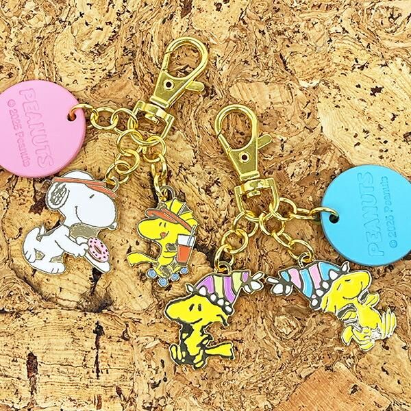 スヌーピー ウッドストック 3連キーチャーム カフェスタンド SNOOPY