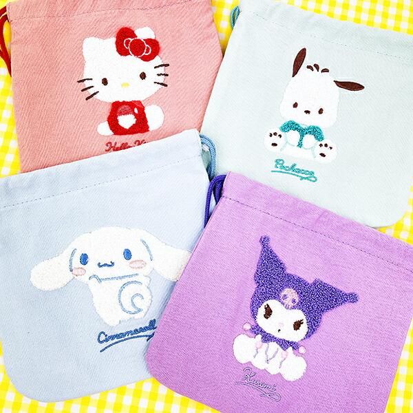 サンリオサガラ刺繍巾着ポーチ