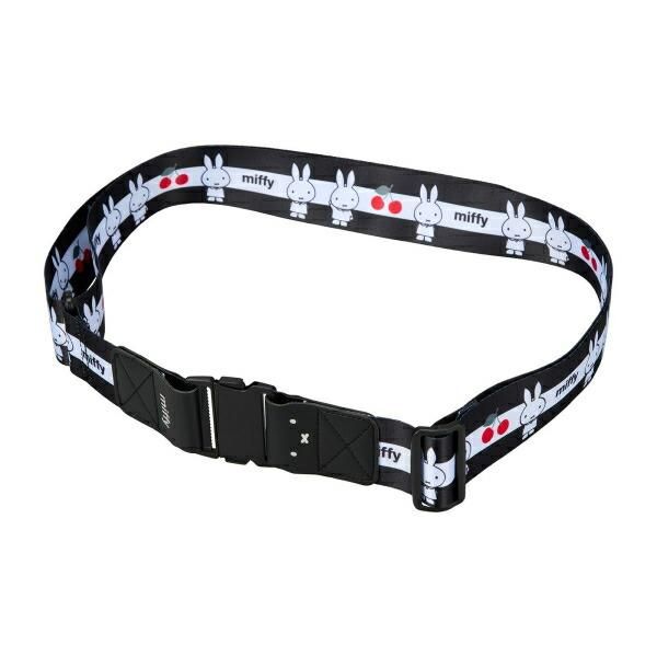 ミッフィー miffy スーツケースベルトモノクロームチェリー (ブラック