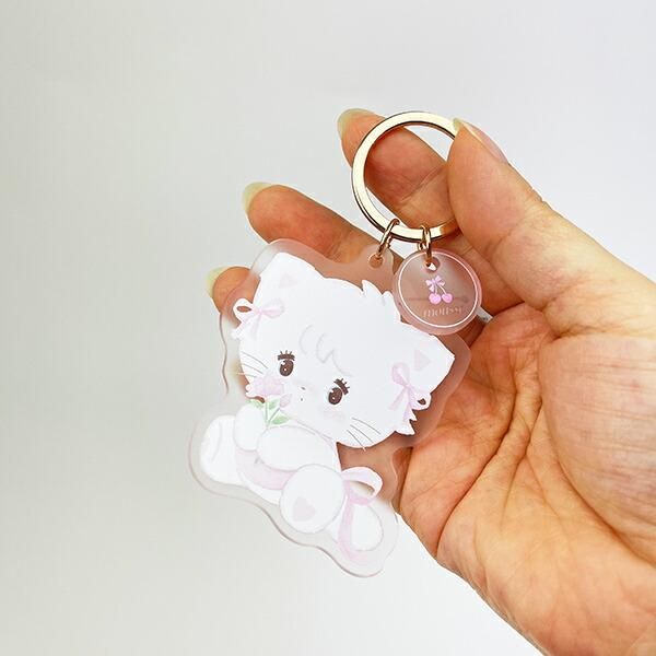 mikko illustrations ミッコ ムース アクリル染色キーホルダー