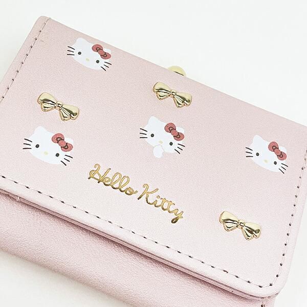 通販 送料無料  サンリオ Sanrio ピンク コンパクト財布 ハローキティ 小物
