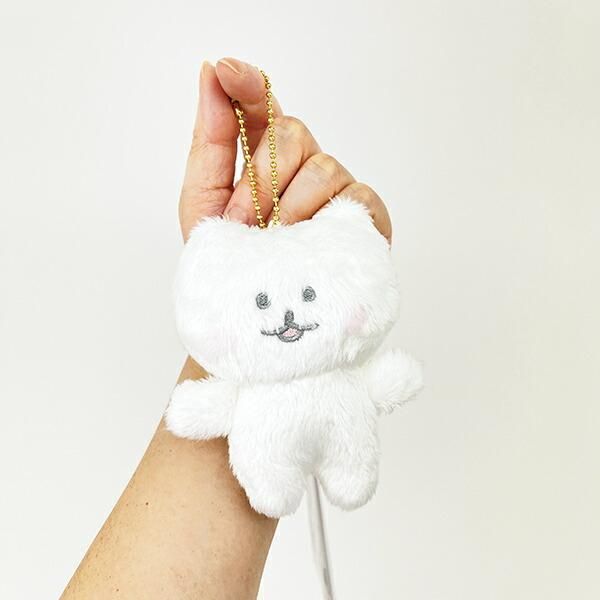 ふわふわ歯の妖精のっぽちゃん 里親様募集！ 真っ白 キーホルダー