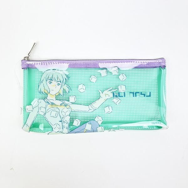 ワールドトリガー 那須玲 PVCポーチ (グリーン×パープル) Mixing Colors