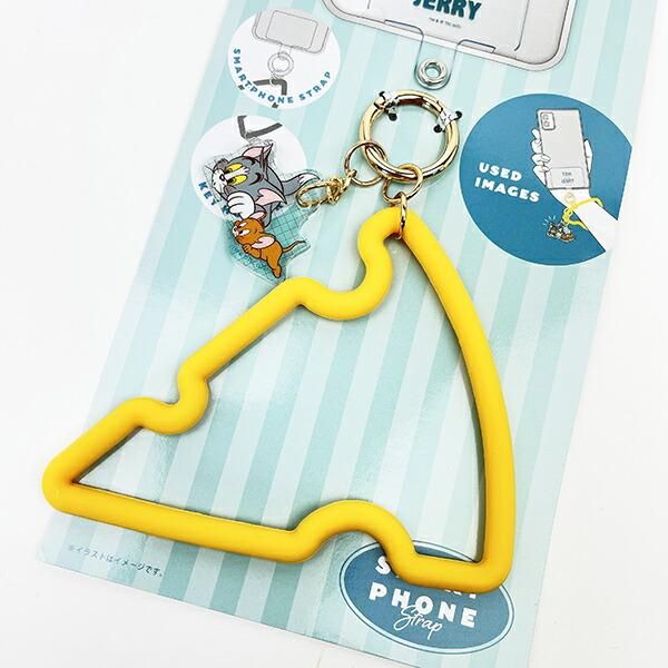 トムとジェリー トム チーズ型スマホストラップ スマホアクセサリー