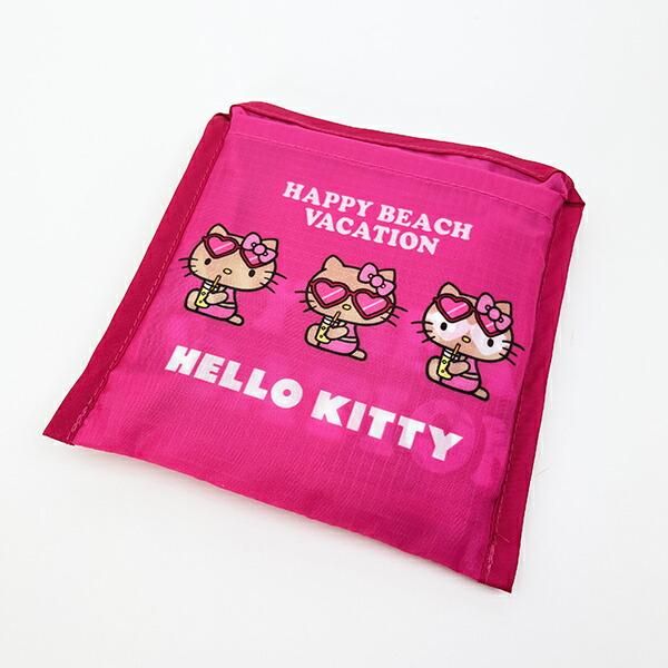 サンリオ ハローキティ 日焼け キティ エコバッグ(M) ピンク Sanrio