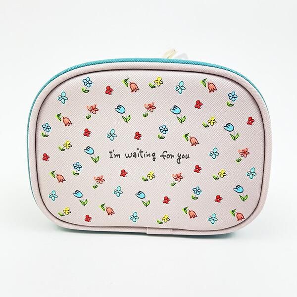 水森亜土 ラウンドポーチ グレー