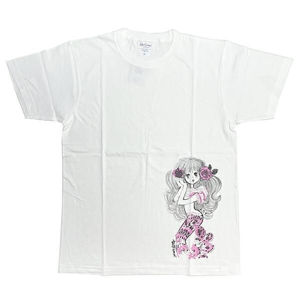 Tシャツ　半袖　新品　ホワイト 水森亜土 ニンギョ 半袖Tシャツ(M) ホワイト アパレル