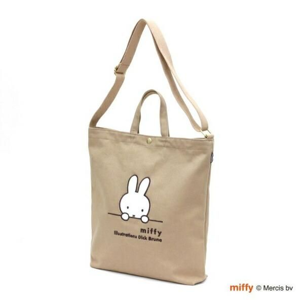 ミッフィー miffy ミッフィーフェイス 2WAY帆布トートショルダー