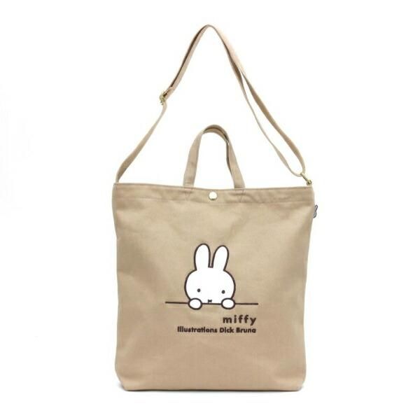 ミッフィー miffy ミッフィーフェイス 2WAY帆布トートショルダー
