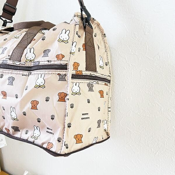 ミッフィー miffy ミッフィー＆スナッフィー 折りたたみボストンバッグ