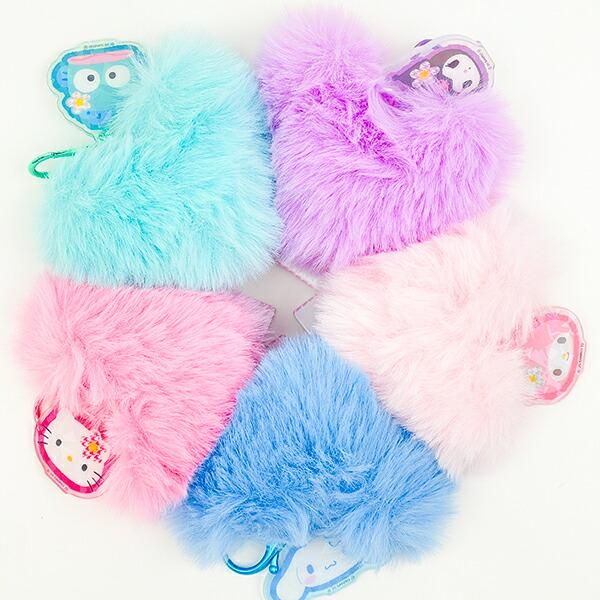 サンリオ マイメロディ ハート型ファーキーホルダー (ピンク) Sanrio