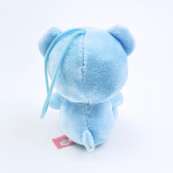 GFクマデザイン ストラップ 青と透明 カワイイ くまさん ストラップ】同色2個セット シリコン リング