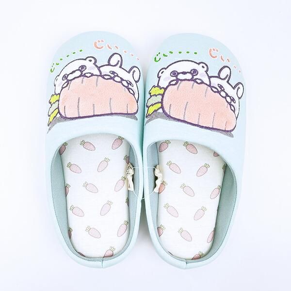 ヨッシースタンプ うさぎさんとくまさん ルームシューズ