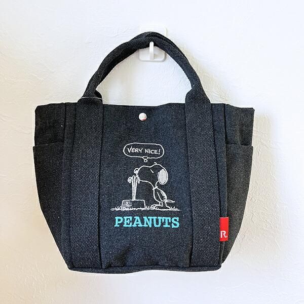 スヌーピー ROOTOTE トートバッグ PEANUTS コミック柄 ルートート スヌーピー ランチトートバッグ グレー ROOTOTE ルートート