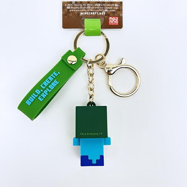 Minecraft ゾンビ アクリルキーホルダー 3個セット マインクラフト TSUNAMEES キューブ キーチェーン ( ZOMBIE