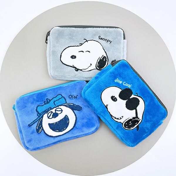 スヌーピー オラフ ミニティッシュポーチ付きパスケース SNOOPY