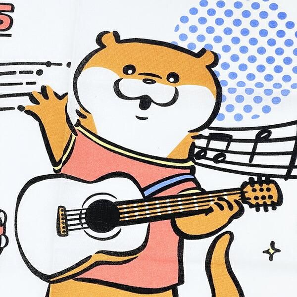 可愛い噓のカワウソの手ぬぐい