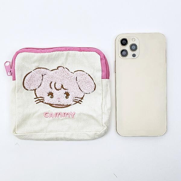 mikko illustrations ふわふわフェイスポーチ 4点セット mikko illustrations ふわふわフェイスポーチ 4点セット mikko