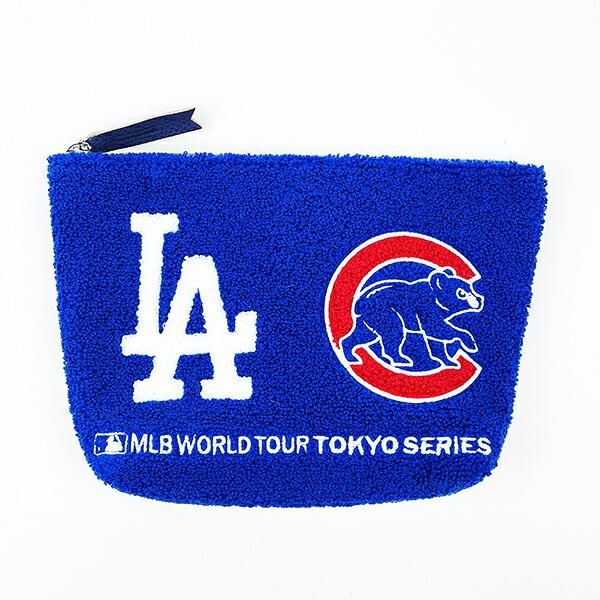 MLB 東京シリーズ 開幕戦 ドジャース カブス さがら刺繍ポーチ ネイビー MLB(メジャーリーグ) 東京シリーズ さがらポーチ (ネイビー)
