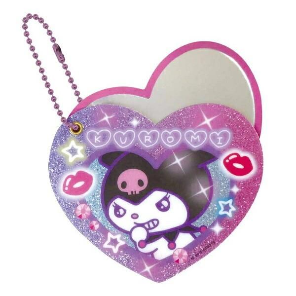Sanrio クロミ　KUROMI　キラキラチャーム　ハート　M 楽天市場】クロミ カスタムキーホルダー キラキラ ハート まい