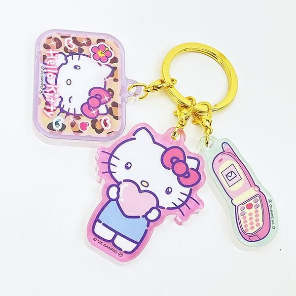 サンリオ ハローキティ 3連アクリルキーホルダー 胸キュンメモリーズ