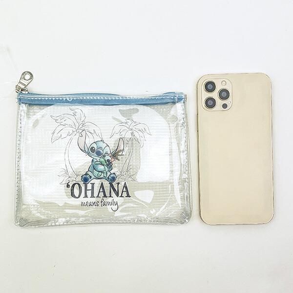 ディズニー スティッチ＆スクランプ 水彩 PVCクリアポーチ Disney