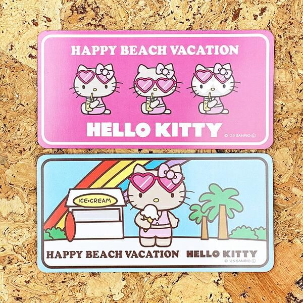 サンリオ 日焼け キティ ナンバープレートマグネット ブルー Sanrio