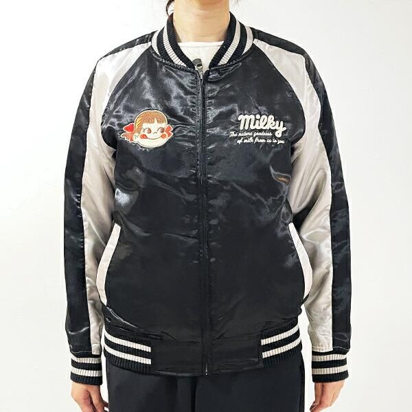 ペコちゃんのクールなコラボ刺繍スカジャン