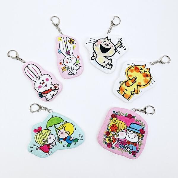 水森亜土　キーホルダー　1個　シール　8枚　セット 水森亜土 キーホルダー 1個 シール 8枚 セット 水森亜土