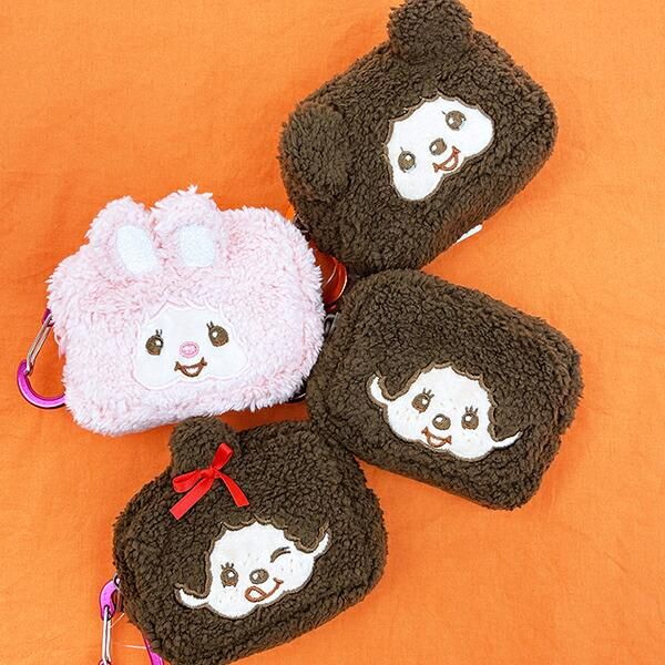 モンチッチ カラビナ付きふわミニポーチ モンチッチちゃん