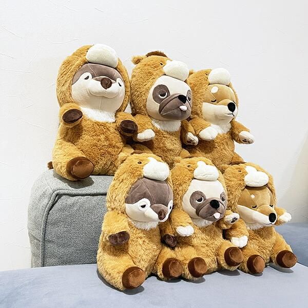 ねむねむアニマルズ ハナ　ぬいぐるみ プレミアムねむねむアニマルズ ハナ フード座り抱きまくら(S