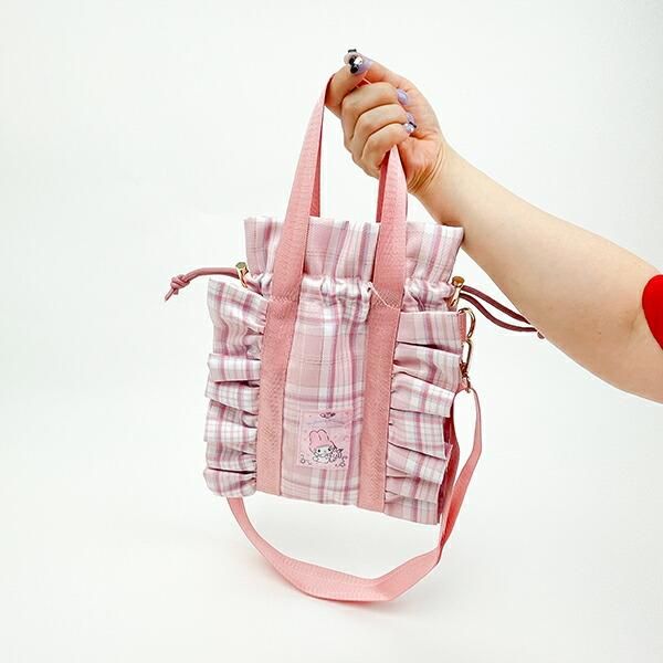 サンリオ マイメロディ フリル縦型ショルダーバッグ (ピンク) Sanrio