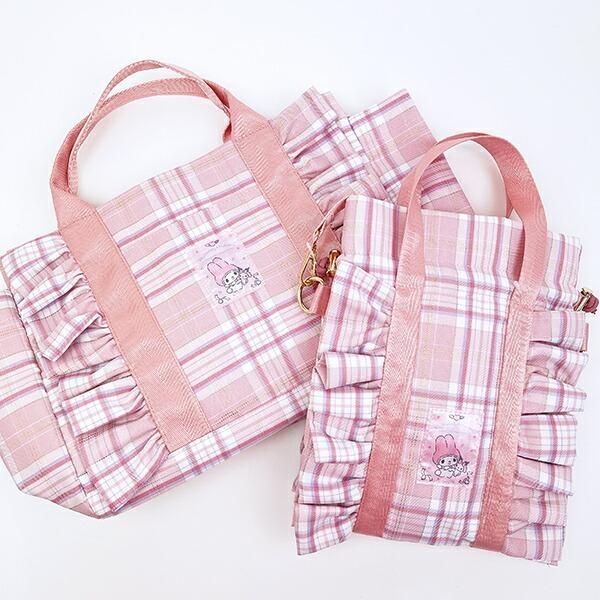 マイメロディコレクション」フリルハンドバッグ　タグ付き⭐ マイメロディコレクション」フリルハンドバッグ タグ付き