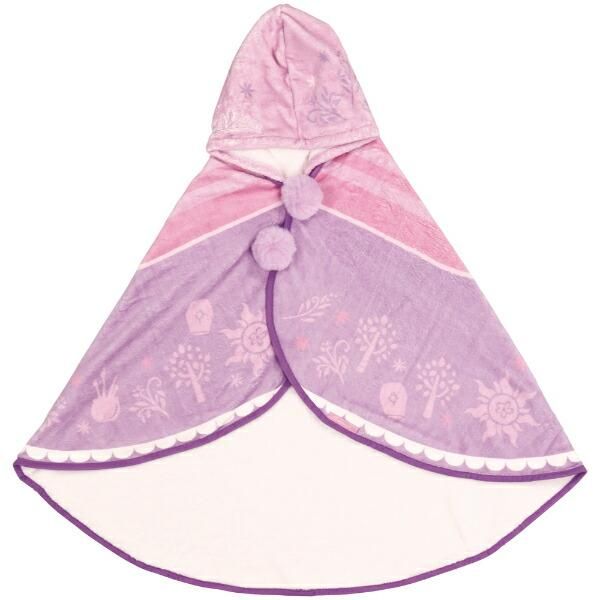 ディズニープリンセス ラプンツェル 吸水速乾フード付き バスポンチョ