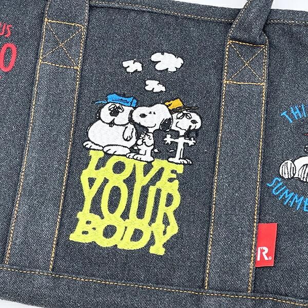 スヌーピー 刺繍ランチトートバッグ グレー ROOTOTE ルートート