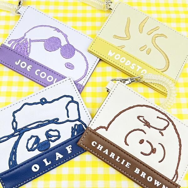 スヌーピー ジョー・クール フェイスアップ 刺しゅう シングルパス