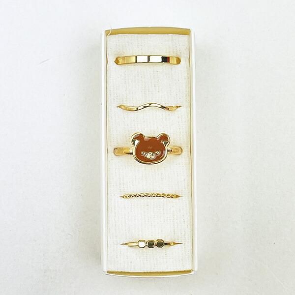 リラックマ リラノワ リングセット(ゴールド) フェイス 4号～13号