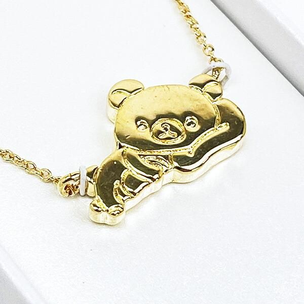 リラックマ チャームペンダント 寝ころび ゴールド ネックレス