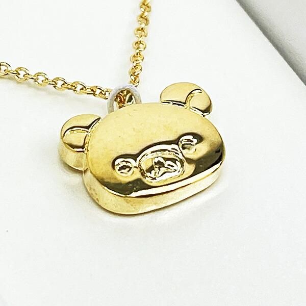 リラックマ チャームペンダント フェイス(正面) ゴールド ネックレス