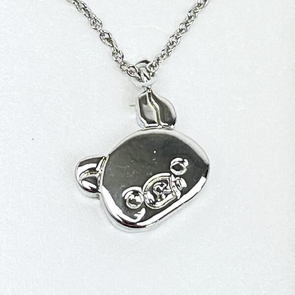 リラックマ チャームペンダント フェイス シルバー ネックレス