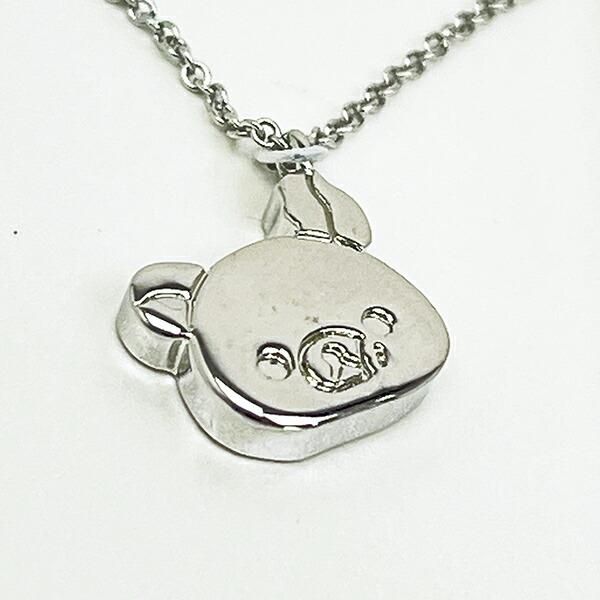 リラックマ チャームペンダント フェイス シルバー ネックレス