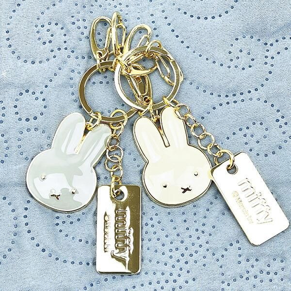 ミッフィー miffy キーリング (グレー) フェイスシリーズ