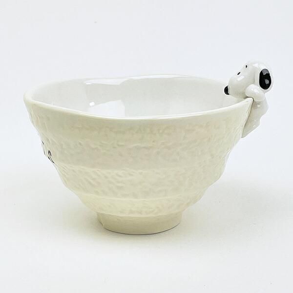 スヌーピー フィギュア付き茶碗 アイボリー 食器 SNOOPY