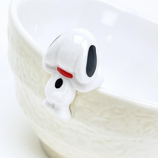 スヌーピー フィギュア付き茶碗 アイボリー 食器 SNOOPY