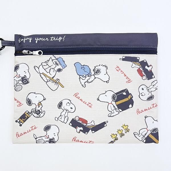 スヌーピー enjoy your trip 3連ポーチ SNOOPY
